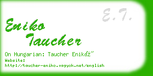 eniko taucher business card